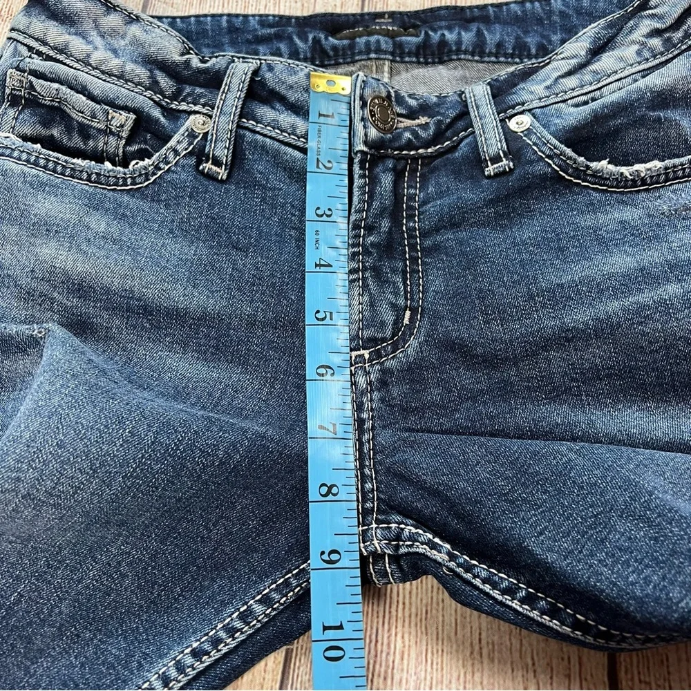 Silver Aiko Ankle Slim Destroyed Jeans
